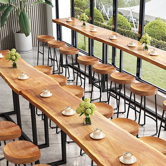 Contemporary Rectangle Bar and Counter Stool Wood Stool with Sled Base Clearhalo 'Bar Furniture' 'Bar Stools' 'bar_stools' 'furn' 'furn_bar_stools' 'Furniture' 'furniture_bar_stools' 'Kitchen & Dining Furniture' 4780577