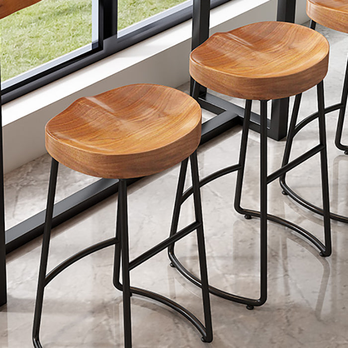 Contemporary Rectangle Bar and Counter Stool Wood Stool with Sled Base Clearhalo 'Bar Furniture' 'Bar Stools' 'bar_stools' 'furn' 'furn_bar_stools' 'Furniture' 'furniture_bar_stools' 'Kitchen & Dining Furniture' 4780579