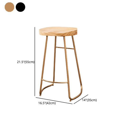 Contemporary Rectangle Bar and Counter Stool Wood Stool with Sled Base Clearhalo 'Bar Furniture' 'Bar Stools' 'bar_stools' 'furn' 'furn_bar_stools' 'Furniture' 'furniture_bar_stools' 'Kitchen & Dining Furniture' 4780581