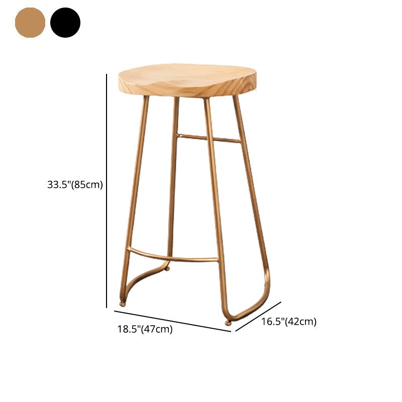 Contemporary Rectangle Bar and Counter Stool Wood Stool with Sled Base Clearhalo 'Bar Furniture' 'Bar Stools' 'bar_stools' 'furn' 'furn_bar_stools' 'Furniture' 'furniture_bar_stools' 'Kitchen & Dining Furniture' 4780584