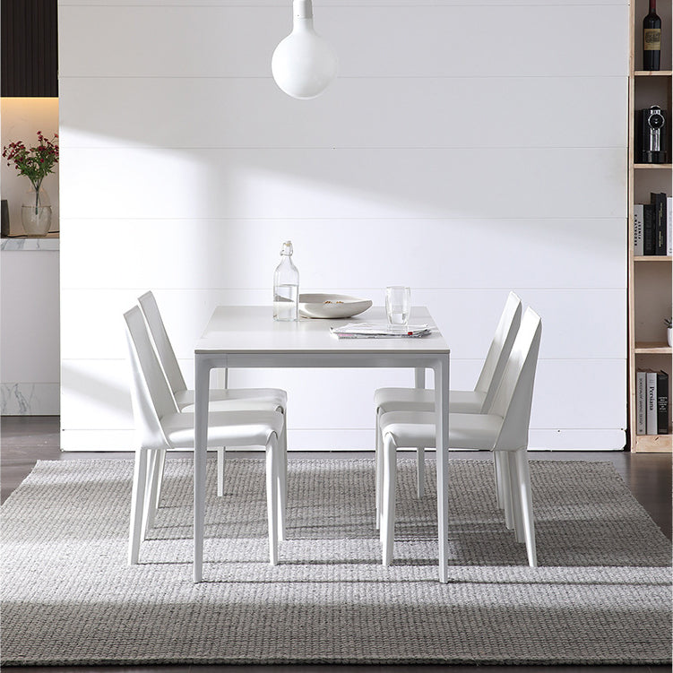 Designer Style 1/4/5/7 Pieces Rectangle Dining Set Sintered Stone Dining Table with Chairs Clearhalo 'Dining Room Sets' 'Dining Tables & Seating' 'dining_room_set' 'furn' 'furn_dining_room_set' 'Furniture' 'furniture_dining_room_set' 'Kitchen & Dining Furniture' 4780604