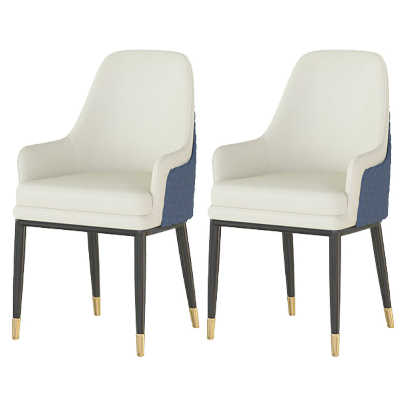 Nordic Sintered Stone Top Dining Set Rectangle 1/2/5/7 Pieces Dining Table with Chairs 2 Blue Chairs Clearhalo 'Dining Room Sets' 'Dining Tables & Seating' 'dining_room_set' 'furn' 'furn_dining_room_set' 'Furniture' 'furniture_dining_room_set' 'Kitchen & Dining Furniture' 4780646