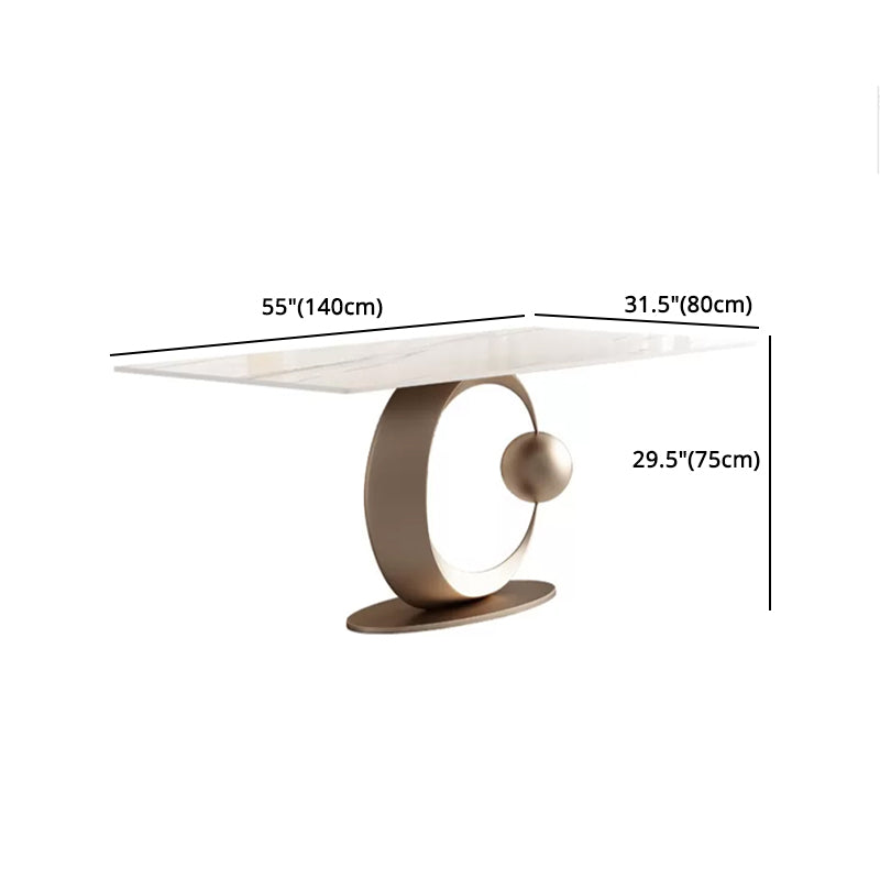 Luxury Sintered Stone Top Dining Set 1/4/5/7 Pieces Rectangle Dining Table with Chairs Clearhalo 'Dining Room Sets' 'Dining Tables & Seating' 'dining_room_set' 'furn' 'furn_dining_room_set' 'Furniture' 'furniture_dining_room_set' 'Kitchen & Dining Furniture' 4780689