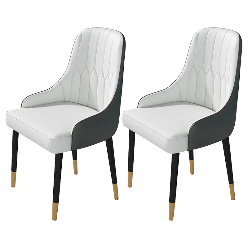 Designer Style Sintered Stone Dining Set 1/2/5/7 Pieces Rectangle Dining Table with Chairs 2 White Chairs Clearhalo 'Dining Room Sets' 'Dining Tables & Seating' 'dining_room_set' 'furn' 'furn_dining_room_set' 'Furniture' 'furniture_dining_room_set' 'Kitchen & Dining Furniture' 4780702