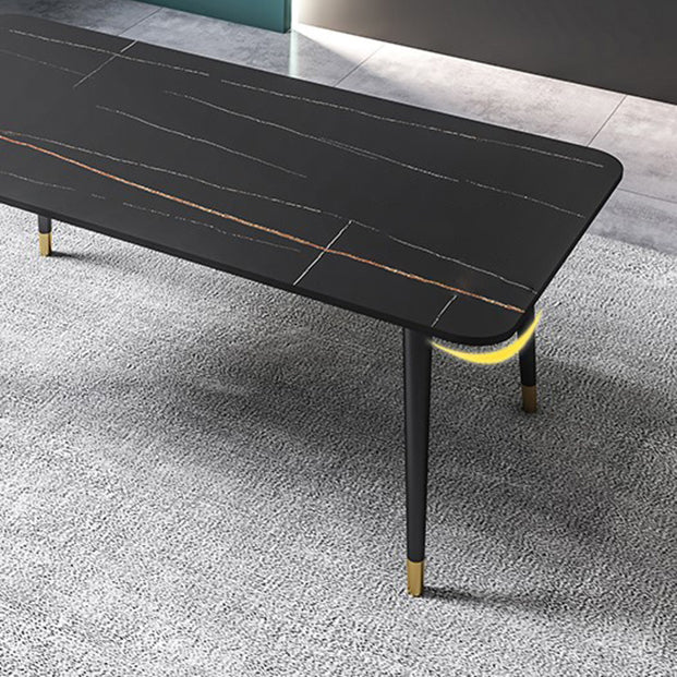 Designer Style Sintered Stone Dining Set 1/2/5/7 Pieces Rectangle Dining Table with Chairs Clearhalo 'Dining Room Sets' 'Dining Tables & Seating' 'dining_room_set' 'furn' 'furn_dining_room_set' 'Furniture' 'furniture_dining_room_set' 'Kitchen & Dining Furniture' 4780703