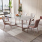 Nordic Sintered Stone Dining Set Rectangle 1/2/5/6/7 Pieces Dining Table with Chairs 6 Pieces: Table, 5 Chairs Clearhalo 'Dining Room Sets' 'Dining Tables & Seating' 'dining_room_set' 'furn' 'furn_dining_room_set' 'Furniture' 'furniture_dining_room_set' 'Kitchen & Dining Furniture' 4780716