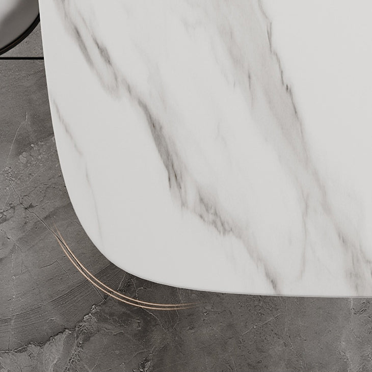 Modern Sintered Stone Top Dining Set Rectangle 1/4/5/7 Pieces Dining Table with Chairs Clearhalo 'Dining Room Sets' 'Dining Tables & Seating' 'dining_room_set' 'furn' 'furn_dining_room_set' 'Furniture' 'furniture_dining_room_set' 'Kitchen & Dining Furniture' 4780738