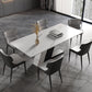 Modern Sintered Stone Top Dining Set Rectangle 1/4/5/7 Pieces Dining Table with Chairs Clearhalo 'Dining Room Sets' 'Dining Tables & Seating' 'dining_room_set' 'furn' 'furn_dining_room_set' 'Furniture' 'furniture_dining_room_set' 'Kitchen & Dining Furniture' 4780742
