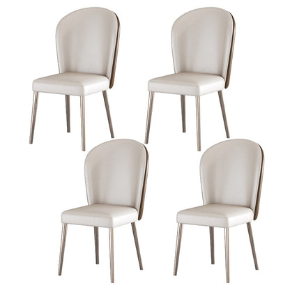 Luxury Sintered Stone Top Dining Set Rectangle 1/4/5/6 Pieces Dining Table with Chairs 4 White Chairs Clearhalo 'Dining Room Sets' 'Dining Tables & Seating' 'dining_room_set' 'furn' 'furn_dining_room_set' 'Furniture' 'furniture_dining_room_set' 'Kitchen & Dining Furniture' 4780748