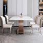 Luxury Sintered Stone Top Dining Set Rectangle 1/4/5/6 Pieces Dining Table with Chairs Clearhalo 'Dining Room Sets' 'Dining Tables & Seating' 'dining_room_set' 'furn' 'furn_dining_room_set' 'Furniture' 'furniture_dining_room_set' 'Kitchen & Dining Furniture' 4780751