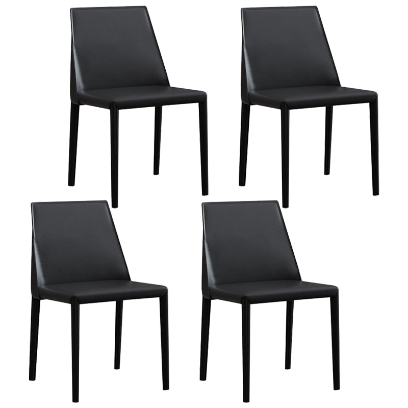 Nordic Sintered Stone Top Dining Set Rectangle 1/3/4/5/6/7 Pieces Dining Table with Chairs 4 Black Chairs Clearhalo 'Dining Room Sets' 'Dining Tables & Seating' 'dining_room_set' 'furn' 'furn_dining_room_set' 'Furniture' 'furniture_dining_room_set' 'Kitchen & Dining Furniture' 4780764