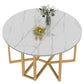 Glam Round Dinette Set 1/2/3/7 Pieces Gold Foldable Dining Table Set Clearhalo 'Dining Room Sets' 'Dining Tables & Seating' 'dining_room_set' 'furn' 'furn_dining_room_set' 'Furniture' 'furniture_dining_room_set' 'Kitchen & Dining Furniture' 4780787