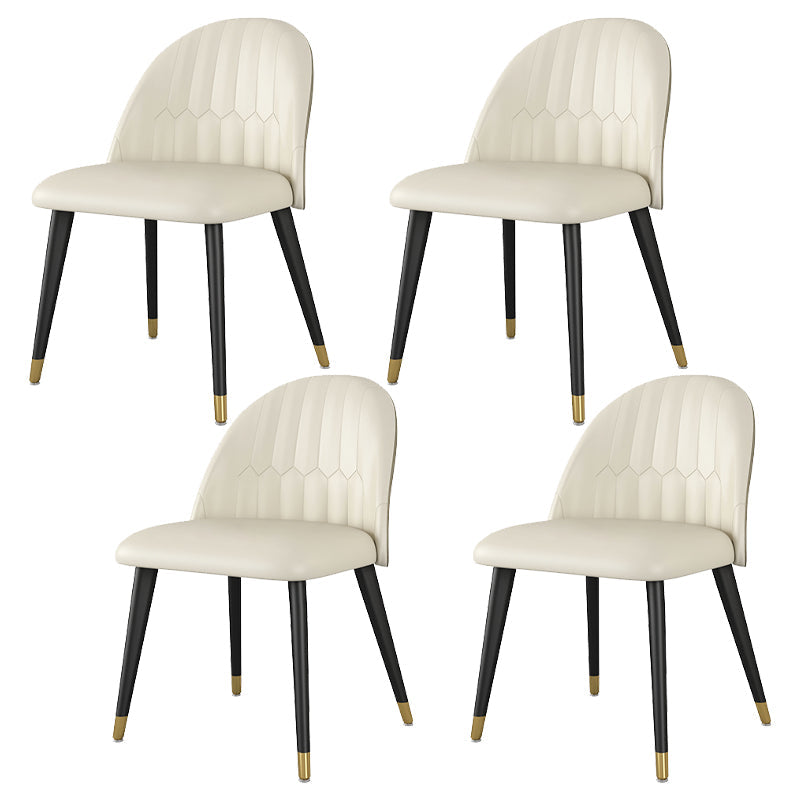 Glam Rectangle Dinette Set 1/4/5/7 Pieces Dining Table Set with Grey Sintered Stone Top 4 Beige Chairs Clearhalo 'Dining Room Sets' 'Dining Tables & Seating' 'dining_room_set' 'furn' 'furn_dining_room_set' 'Furniture' 'furniture_dining_room_set' 'Kitchen & Dining Furniture' 4780799