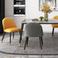 Glam Rectangle Dinette Set 1/4/5/7 Pieces Dining Table Set with Grey Sintered Stone Top Clearhalo 'Dining Room Sets' 'Dining Tables & Seating' 'dining_room_set' 'furn' 'furn_dining_room_set' 'Furniture' 'furniture_dining_room_set' 'Kitchen & Dining Furniture' 4780808