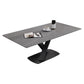 Modern Dinette Set 1/4/5/6/7 Pieces Dining Table Set with Sintered Stone Top Grey 63"L x 31"W Clearhalo 'Dining Room Sets' 'Dining Tables & Seating' 'dining_room_set' 'furn' 'furn_dining_room_set' 'Furniture' 'furniture_dining_room_set' 'Kitchen & Dining Furniture' 4780823