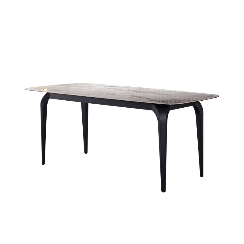 Modern Rectangle Dinette Set 1/2/4/5/7 Pieces Dining Table Set with Grey Sintered Stone Grey 71"L x 35"W Clearhalo 'Dining Room Sets' 'Dining Tables & Seating' 'dining_room_set' 'furn' 'furn_dining_room_set' 'Furniture' 'furniture_dining_room_set' 'Kitchen & Dining Furniture' 4780839