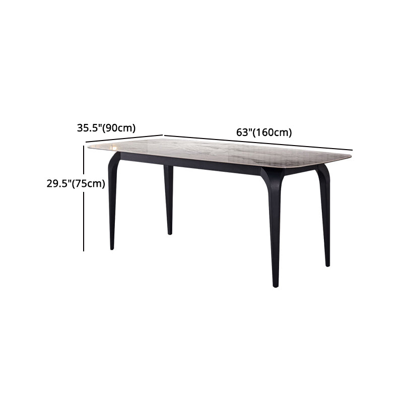 Modern Rectangle Dinette Set 1/2/4/5/7 Pieces Dining Table Set with Grey Sintered Stone Clearhalo 'Dining Room Sets' 'Dining Tables & Seating' 'dining_room_set' 'furn' 'furn_dining_room_set' 'Furniture' 'furniture_dining_room_set' 'Kitchen & Dining Furniture' 4780850