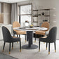 Modern Round Dinette Set 1/4/5/7 Pieces Black Dining Table Set with Sintered Stone Top 5 Pieces: Table, 4 Chairs Clearhalo 'Dining Room Sets' 'Dining Tables & Seating' 'dining_room_set' 'furn' 'furn_dining_room_set' 'Furniture' 'furniture_dining_room_set' 'Kitchen & Dining Furniture' 4780856