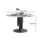 Modern Round Dinette Set 1/4/5/7 Pieces Black Dining Table Set with Sintered Stone Top Clearhalo 'Dining Room Sets' 'Dining Tables & Seating' 'dining_room_set' 'furn' 'furn_dining_room_set' 'Furniture' 'furniture_dining_room_set' 'Kitchen & Dining Furniture' 4780864