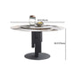 Modern Round Dinette Set 1/4/5/7 Pieces Black Dining Table Set with Sintered Stone Top Clearhalo 'Dining Room Sets' 'Dining Tables & Seating' 'dining_room_set' 'furn' 'furn_dining_room_set' 'Furniture' 'furniture_dining_room_set' 'Kitchen & Dining Furniture' 4780866