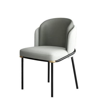 Glam Round Dinette Set 1/2/4/5 Pieces Black Dining Table Set with White Sintered Stone Top 1 Grey Chair Clearhalo 'Dining Room Sets' 'Dining Tables & Seating' 'dining_room_set' 'furn' 'furn_dining_room_set' 'Furniture' 'furniture_dining_room_set' 'Kitchen & Dining Furniture' 4780880