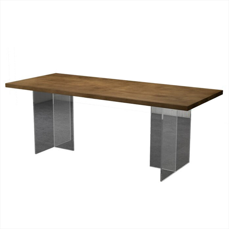 Modern Rectangle Dinette Set 1/4/5 Pieces Brown Pine Wood Dining Table Set Clearhalo 'Dining Room Sets' 'Dining Tables & Seating' 'dining_room_set' 'furn' 'furn_dining_room_set' 'Furniture' 'furniture_dining_room_set' 'Kitchen & Dining Furniture' 4780910