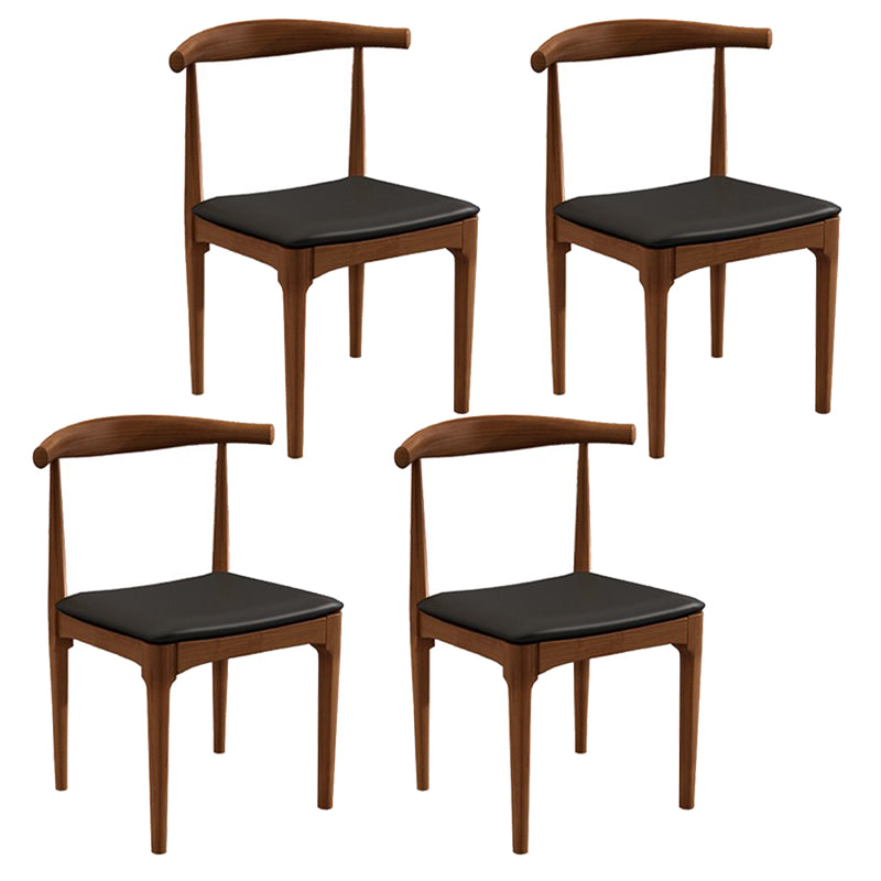 Modern Rectangle Dinette Set 1/4/5 Pieces Brown Pine Wood Dining Table Set 4 Walnut Chairs Clearhalo 'Dining Room Sets' 'Dining Tables & Seating' 'dining_room_set' 'furn' 'furn_dining_room_set' 'Furniture' 'furniture_dining_room_set' 'Kitchen & Dining Furniture' 4780911
