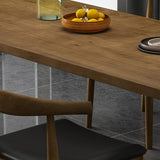 Modern Rectangle Dinette Set 1/4/5 Pieces Brown Pine Wood Dining Table Set Clearhalo 'Dining Room Sets' 'Dining Tables & Seating' 'dining_room_set' 'furn' 'furn_dining_room_set' 'Furniture' 'furniture_dining_room_set' 'Kitchen & Dining Furniture' 4780917