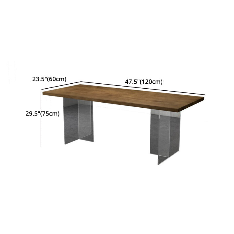 Modern Rectangle Dinette Set 1/4/5 Pieces Brown Pine Wood Dining Table Set Clearhalo 'Dining Room Sets' 'Dining Tables & Seating' 'dining_room_set' 'furn' 'furn_dining_room_set' 'Furniture' 'furniture_dining_room_set' 'Kitchen & Dining Furniture' 4780921