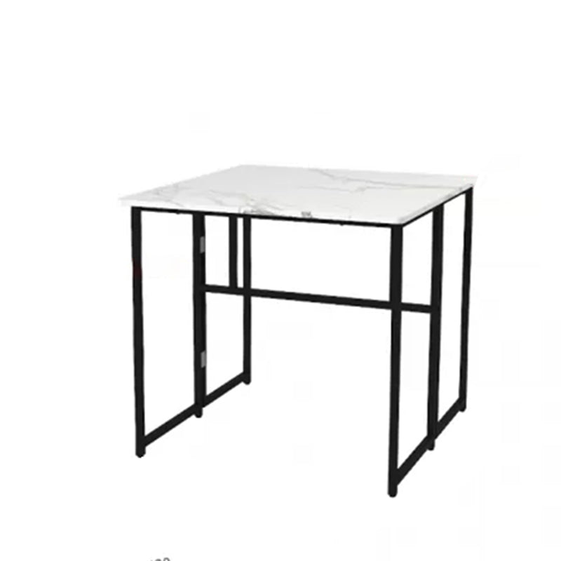 Modern Foldable Dinette Set 1/2/3 Pieces Rectangle Engineered Wood Dining Table Set White 30"L x 31"W Clearhalo 'Dining Room Sets' 'Dining Tables & Seating' 'dining_room_set' 'furn' 'furn_dining_room_set' 'Furniture' 'furniture_dining_room_set' 'Kitchen & Dining Furniture' 4780929