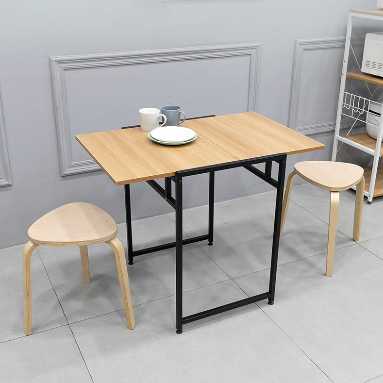 Modern Foldable Dinette Set 1/2/3 Pieces Rectangle Engineered Wood Dining Table Set 3 Pieces: Table, 2 Chairs Clearhalo 'Dining Room Sets' 'Dining Tables & Seating' 'dining_room_set' 'furn' 'furn_dining_room_set' 'Furniture' 'furniture_dining_room_set' 'Kitchen & Dining Furniture' 4780931