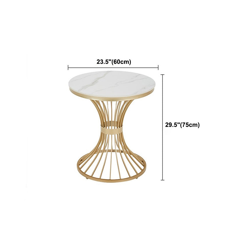 Round Luxury Dining Table White Fixed Table with Sintered Stone Clearhalo 'Dining Tables & Seating' 'Dining Tables' 'dining_table' 'furn' 'furn_dining_table' 'Furniture' 'furniture_dining_table' 'Kitchen & Dining Furniture' 'kitchen' 'kitchen_dining_table' 4780993