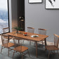 Modern Ash Wood Table for Restaurant Rectangle Dining Table with 4 Legs 86.6"L x 35.4"W x 29.5"H Without Chairs Clearhalo 'Dining Tables & Seating' 'Dining Tables' 'dining_table' 'furn' 'furn_dining_table' 'Furniture' 'furniture_dining_table' 'Kitchen & Dining Furniture' 'kitchen' 'kitchen_dining_table' 4781001