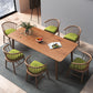 Modern Ash Wood Table for Restaurant Rectangle Dining Table with 4 Legs 55.1"L x 27.6"W x 29.5"H Without Chairs Clearhalo 'Dining Tables & Seating' 'Dining Tables' 'dining_table' 'furn' 'furn_dining_table' 'Furniture' 'furniture_dining_table' 'Kitchen & Dining Furniture' 'kitchen' 'kitchen_dining_table' 4781002