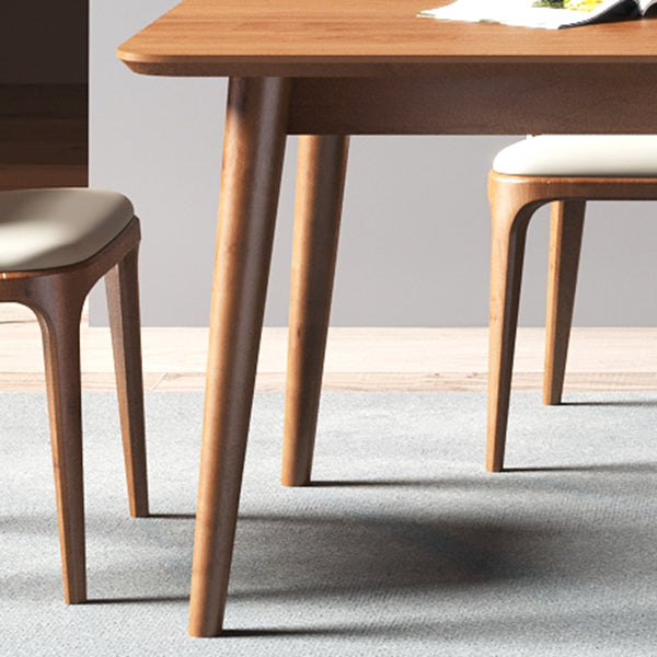 Modern Ash Wood Table for Restaurant Rectangle Dining Table with 4 Legs Clearhalo 'Dining Tables & Seating' 'Dining Tables' 'dining_table' 'furn' 'furn_dining_table' 'Furniture' 'furniture_dining_table' 'Kitchen & Dining Furniture' 'kitchen' 'kitchen_dining_table' 4781004