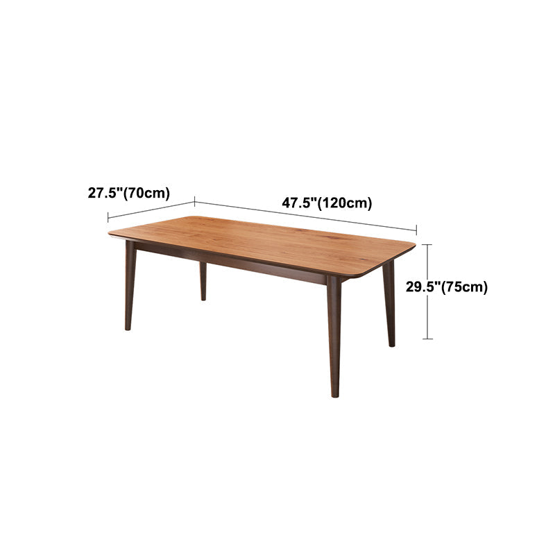 Modern Ash Wood Table for Restaurant Rectangle Dining Table with 4 Legs Clearhalo 'Dining Tables & Seating' 'Dining Tables' 'dining_table' 'furn' 'furn_dining_table' 'Furniture' 'furniture_dining_table' 'Kitchen & Dining Furniture' 'kitchen' 'kitchen_dining_table' 4781009