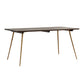 Rectangle Wood Color Dining Table Oak Solid Wood Table Luxury with 4 Legs Gold 70.9"L x 31.5"W x 29.9"H Without Chairs Clearhalo 'Dining Tables & Seating' 'Dining Tables' 'dining_table' 'furn' 'furn_dining_table' 'Furniture' 'furniture_dining_table' 'Kitchen & Dining Furniture' 'kitchen' 'kitchen_dining_table' 4781068
