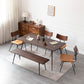 Rectangle Wood Color Dining Table Oak Solid Wood Table Luxury with 4 Legs Clearhalo 'Dining Tables & Seating' 'Dining Tables' 'dining_table' 'furn' 'furn_dining_table' 'Furniture' 'furniture_dining_table' 'Kitchen & Dining Furniture' 'kitchen' 'kitchen_dining_table' 4781079