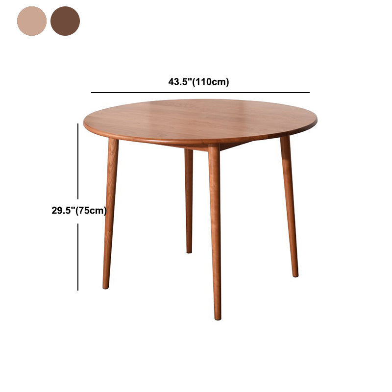 Round Furniture Contemporary Style Solid Wood Dining Room Collection with 4 Legs Clearhalo 'Dining Tables & Seating' 'Dining Tables' 'dining_table' 'furn' 'furn_dining_table' 'Furniture' 'furniture_dining_table' 'Kitchen & Dining Furniture' 'kitchen' 'kitchen_dining_table' 4781102