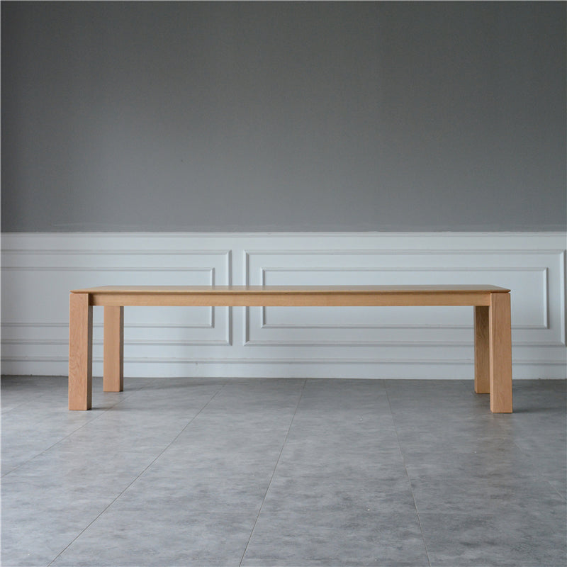 Rectangle Retro Modern Dining Table Fixed Table with Ashwood Solid Wood 55.1"L x 27.6"W x 29.5"H Without Chairs Clearhalo 'Dining Tables & Seating' 'Dining Tables' 'dining_table' 'furn' 'furn_dining_table' 'Furniture' 'furniture_dining_table' 'Kitchen & Dining Furniture' 'kitchen' 'kitchen_dining_table' 4781120