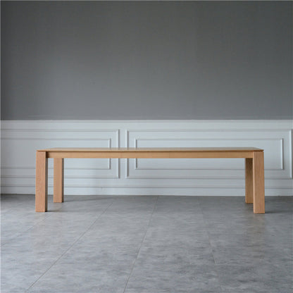 Rectangle Retro Modern Dining Table Fixed Table with Ashwood Solid Wood 55.1"L x 27.6"W x 29.5"H Without Chairs Clearhalo 'Dining Tables & Seating' 'Dining Tables' 'dining_table' 'furn' 'furn_dining_table' 'Furniture' 'furniture_dining_table' 'Kitchen & Dining Furniture' 'kitchen' 'kitchen_dining_table' 4781120