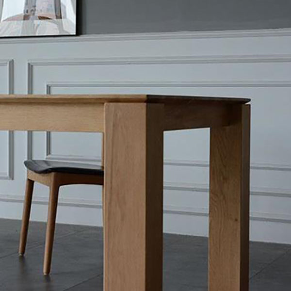 Rectangle Retro Modern Dining Table Fixed Table with Ashwood Solid Wood Clearhalo 'Dining Tables & Seating' 'Dining Tables' 'dining_table' 'furn' 'furn_dining_table' 'Furniture' 'furniture_dining_table' 'Kitchen & Dining Furniture' 'kitchen' 'kitchen_dining_table' 4781128