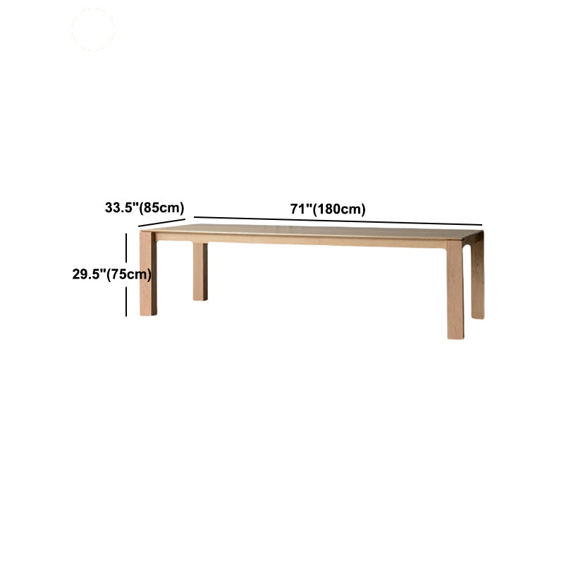 Rectangle Retro Modern Dining Table Fixed Table with Ashwood Solid Wood Clearhalo 'Dining Tables & Seating' 'Dining Tables' 'dining_table' 'furn' 'furn_dining_table' 'Furniture' 'furniture_dining_table' 'Kitchen & Dining Furniture' 'kitchen' 'kitchen_dining_table' 4781135