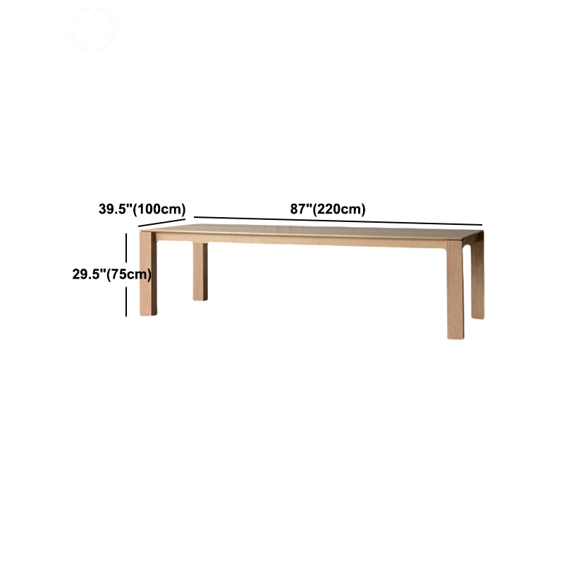 Rectangle Retro Modern Dining Table Fixed Table with Ashwood Solid Wood Clearhalo 'Dining Tables & Seating' 'Dining Tables' 'dining_table' 'furn' 'furn_dining_table' 'Furniture' 'furniture_dining_table' 'Kitchen & Dining Furniture' 'kitchen' 'kitchen_dining_table' 4781137
