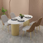 Traditional Luxury Dining Table Oval Double Pedestal Dining Table Clearhalo 'Dining Tables & Seating' 'Dining Tables' 'dining_table' 'furn' 'furn_dining_table' 'Furniture' 'furniture_dining_table' 'Kitchen & Dining Furniture' 'kitchen' 'kitchen_dining_table' 4781146