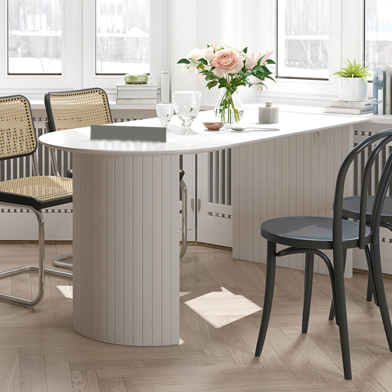 Irregular Shape Dining Table for Restaurant Solid Wood Island Table with Double Pedestal Clearhalo 'Dining Tables & Seating' 'Dining Tables' 'dining_table' 'furn' 'furn_dining_table' 'Furniture' 'furniture_dining_table' 'Kitchen & Dining Furniture' 'kitchen' 'kitchen_dining_table' 4781162