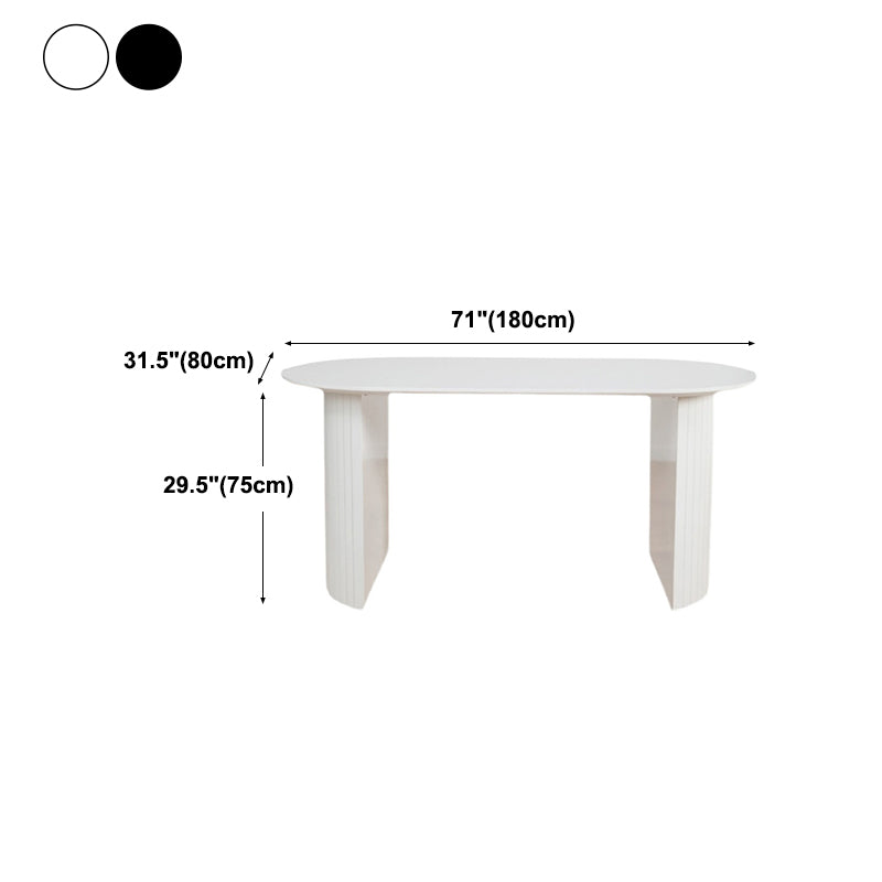Irregular Shape Dining Table for Restaurant Solid Wood Island Table with Double Pedestal Clearhalo 'Dining Tables & Seating' 'Dining Tables' 'dining_table' 'furn' 'furn_dining_table' 'Furniture' 'furniture_dining_table' 'Kitchen & Dining Furniture' 'kitchen' 'kitchen_dining_table' 4781166