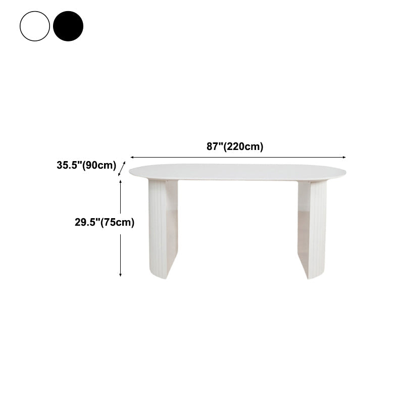 Irregular Shape Dining Table for Restaurant Solid Wood Island Table with Double Pedestal Clearhalo 'Dining Tables & Seating' 'Dining Tables' 'dining_table' 'furn' 'furn_dining_table' 'Furniture' 'furniture_dining_table' 'Kitchen & Dining Furniture' 'kitchen' 'kitchen_dining_table' 4781168