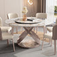 Nordic Glam Dining Round Table Dining Sintered Stone Table for Restaurant Clearhalo 'Dining Tables & Seating' 'Dining Tables' 'dining_table' 'furn' 'furn_dining_table' 'Furniture' 'furniture_dining_table' 'Kitchen & Dining Furniture' 'kitchen' 'kitchen_dining_table' 4781178