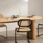 Modern Solid Wood Dining Table Oval Table with Double Pedestal Clearhalo 'Dining Tables & Seating' 'Dining Tables' 'dining_table' 'furn' 'furn_dining_table' 'Furniture' 'furniture_dining_table' 'Kitchen & Dining Furniture' 'kitchen' 'kitchen_dining_table' 4781212